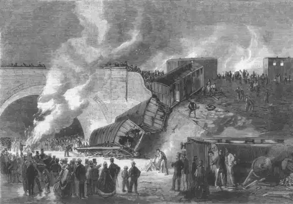 Dodelijk treinongeluk in Londen bij Kentish Town 1861