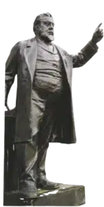 Standbeeld van Spurgeon bij Spurgeon's College, South Norwood